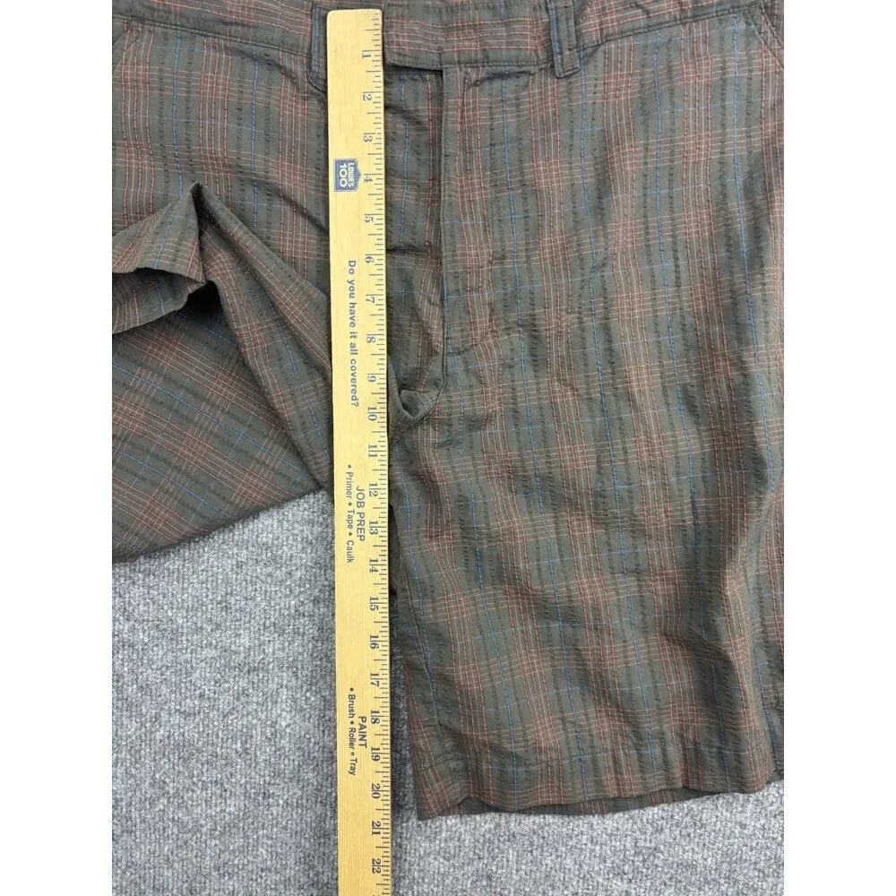 Patagonia Shorts‎ Mens 38 Green Plaid Chino Outdoor Hiking Casual Pockets Summer